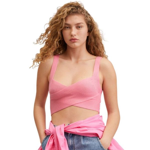 ROZE PLETENI CROP TOP