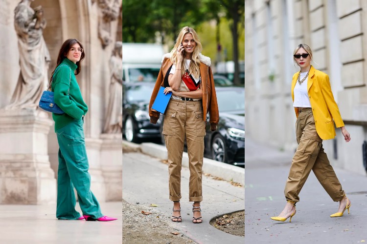 Street style zvezde potvrđuju da su kargo pantalone hit jesenje sezone