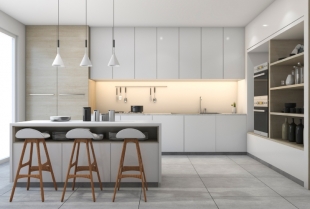 Moderne ideje: bela kuhinja i delikatni detalji