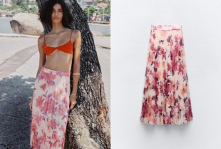 Novi hit iz Zare: plisirana cvetna midi suknja